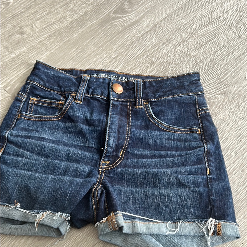 American Eagle Outfitters Kids Denim Shorts - Dark Blue